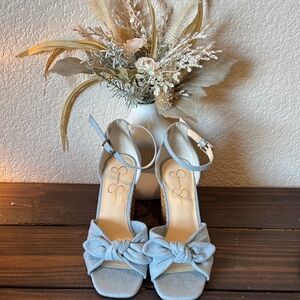 Jessica Simpson Light Blue Bow Heels